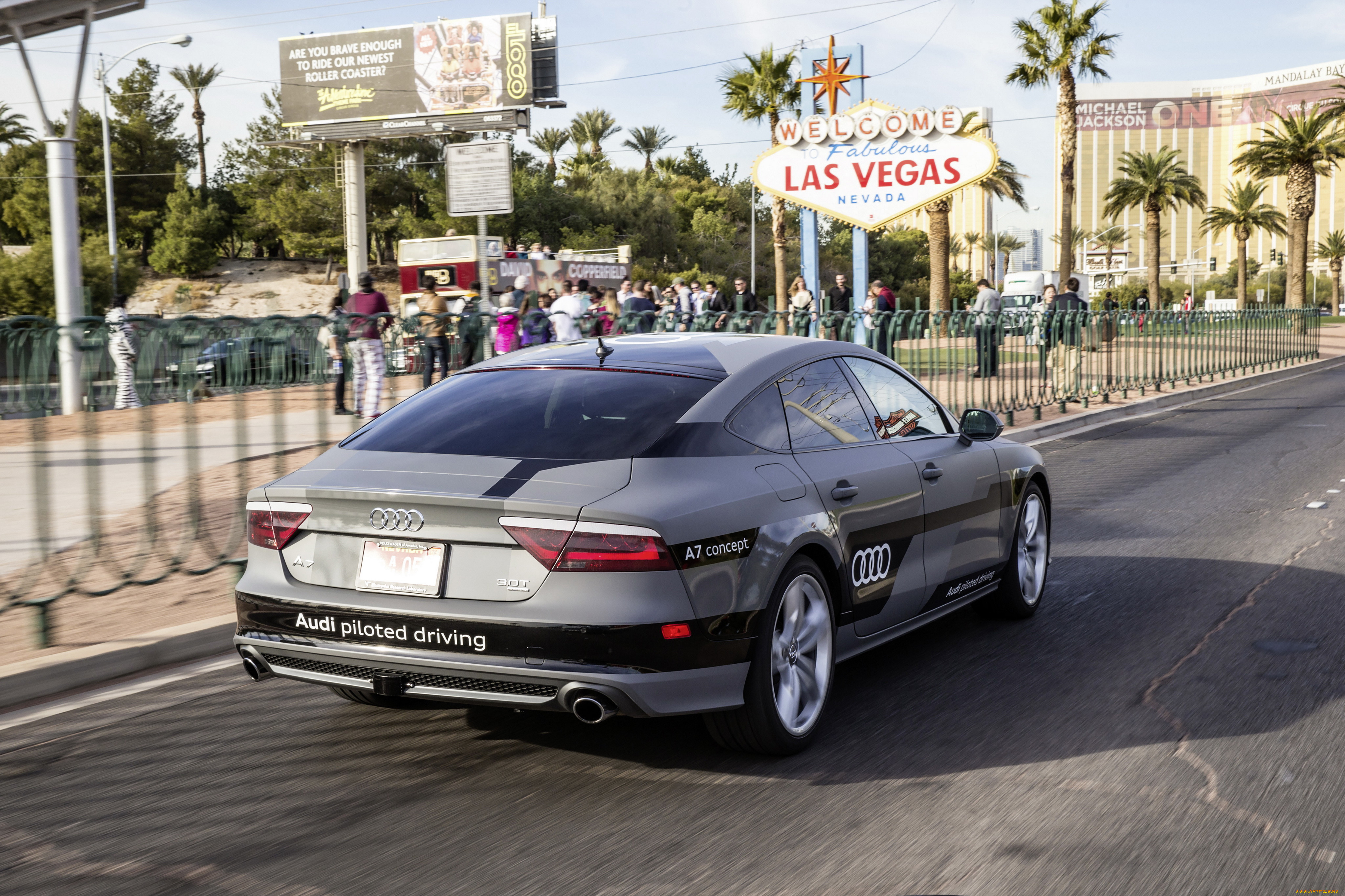 , audi, driving, concept, 2015, piloted, sportback, a7